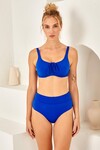 Sürgülü Detaylı Büyük Beden Bikini Takım