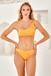 Tek Omuz Taş Baskılı Bikini Takım 